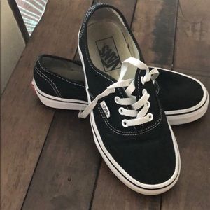 Black and white vans